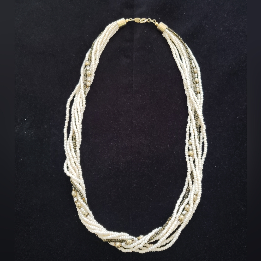Multi Beaded Strand Neclace